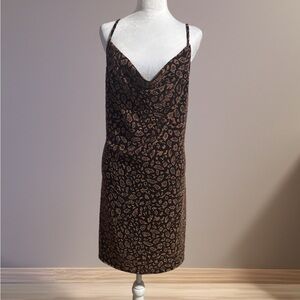 Forever 21 Black and Gold Animal Print Dress